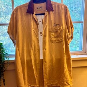 Men's Tan Shirt with Brown Collar
